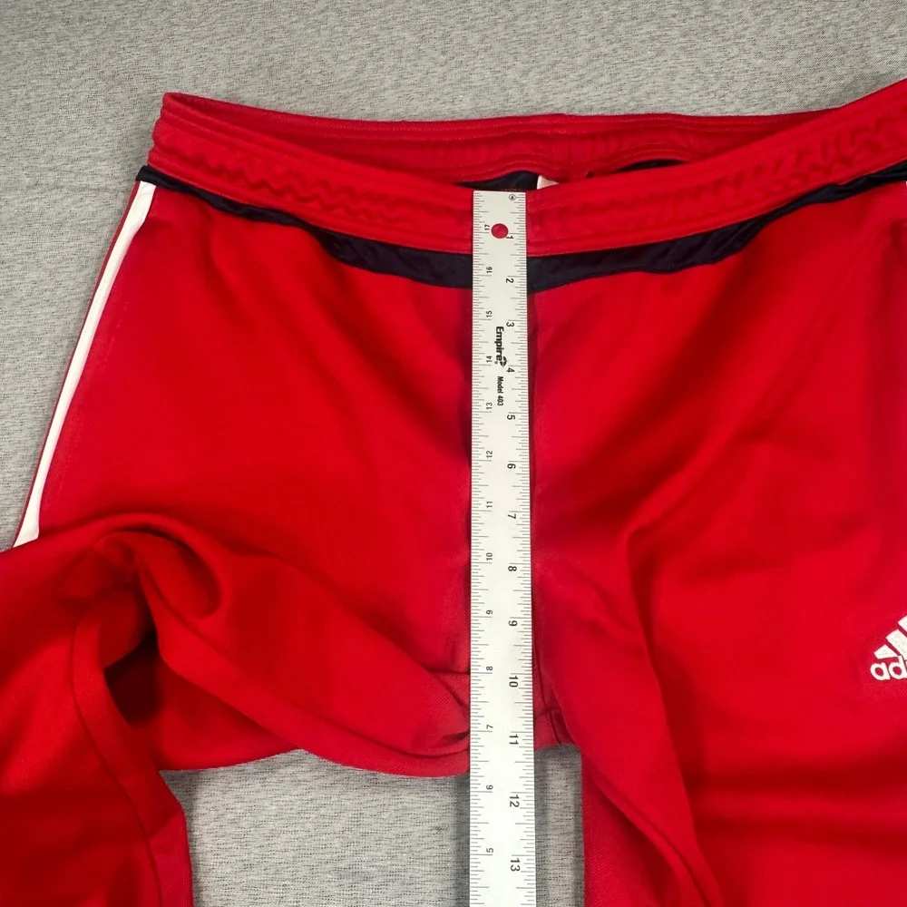 Adidas Climacool Track Pants Mens XL Red White Stripe Zipper Pockets Tapered